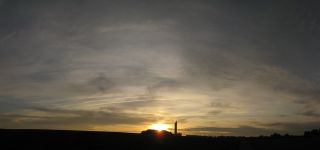 Sonnenuntergang über dem Silo der Schapfenmühle (2)